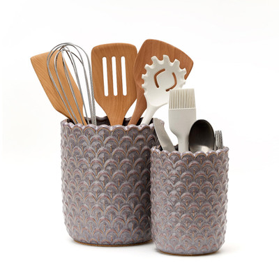 Jh Jiemei Home Jiemei Home Kitchen Utensil Holder Large 7.56.2 Petal Ceramic