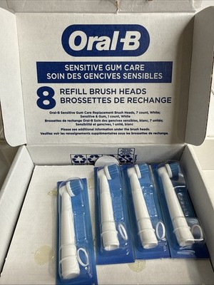 Oral-B Sensitive Gum Care Electric Toothbrush 8 Replacement Brush Heads Refill