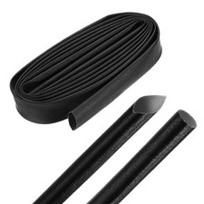 10ft Braided Cable Sleeve, 0.8" Wire Insulation Cord Protector, Black