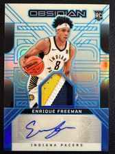 ENRIQUE FREEMAN 2024-25 Obsidian Rookie Patch Autograph EE Snowcapped FOTL 18/27