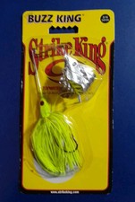 Strike King Buzzbait Spinnerbait "Buzz King" 3/16 oz. Tri-Wing 3 Blade Prop.