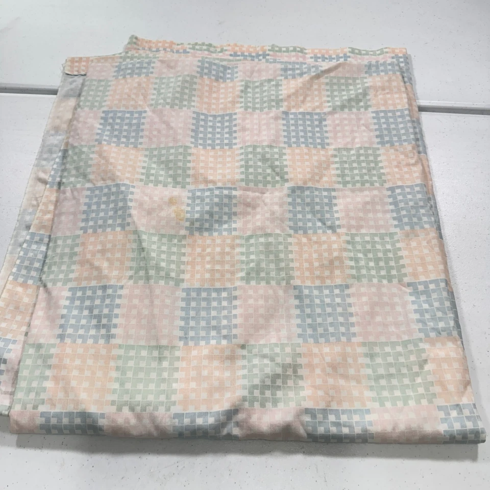 Sábana plana vintage a cuadros a cuadros gingham calicó colores y2k años 90 80 Foto 2 de 4