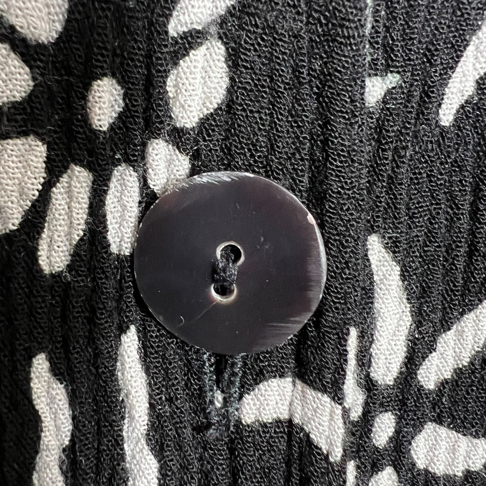 Buster N Bogi Dress 0X Black White Batik Button Front Sleeveless Flowy Floral