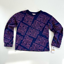 Juicy By Juicy Couture Girls Crew Neck Long Sleeve Fleece Sweatshirt -Large 14 