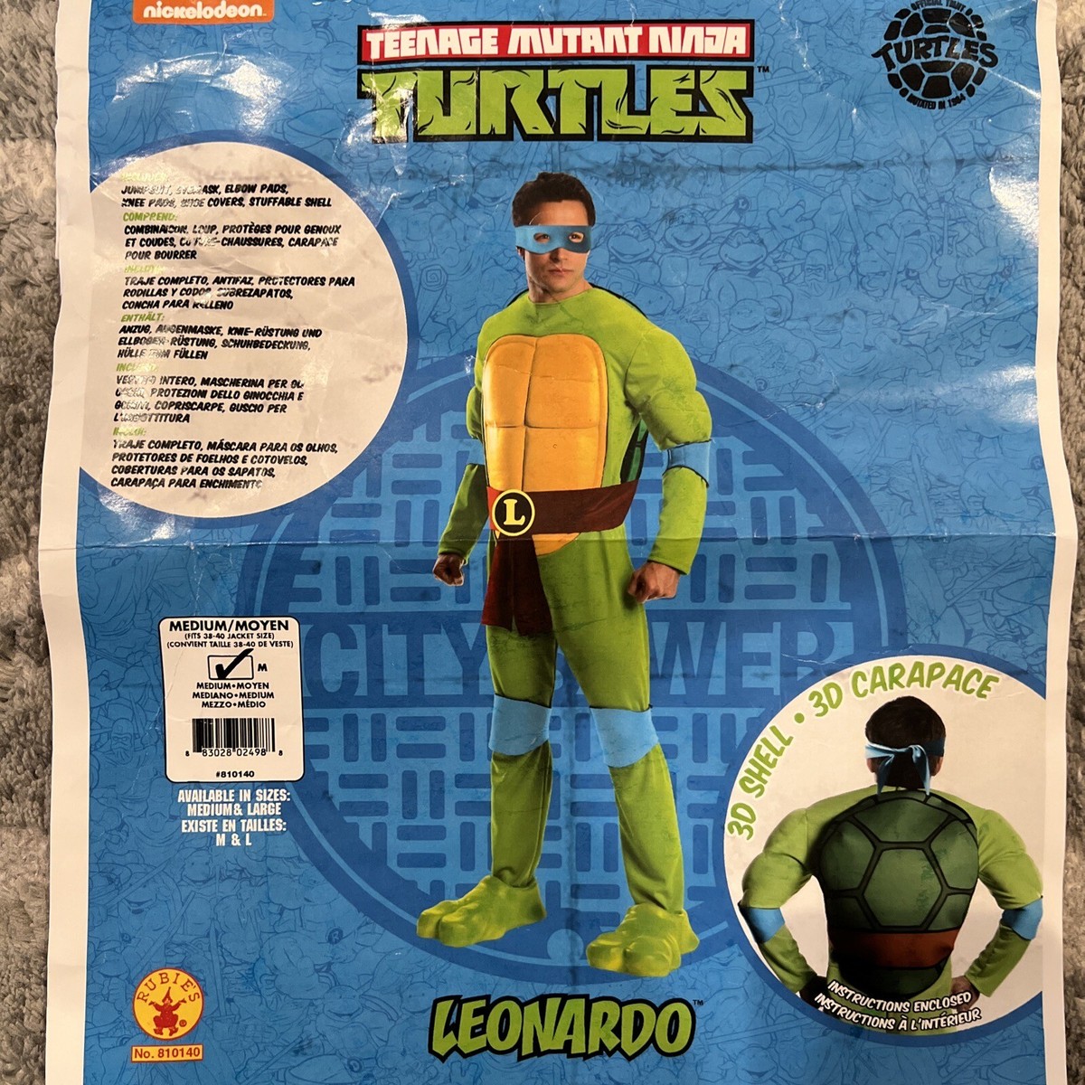 Ninja Turtles Leonardo Adult Costume, Teenage Mutant Ninja Turtles