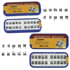 Dental Orthodontic Brackets Braces Mini Roth/MBT.022 Hooks 345 Mesh Base AZDENT