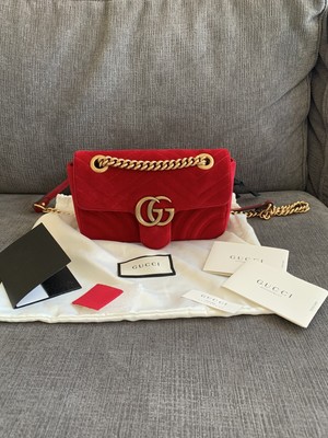 gucci mini marmont red