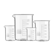 Borosilicate 3.3 Glass Beakers - Beakers - 100 ml, 250 ml, 500 ml, 1000 ml, Pack