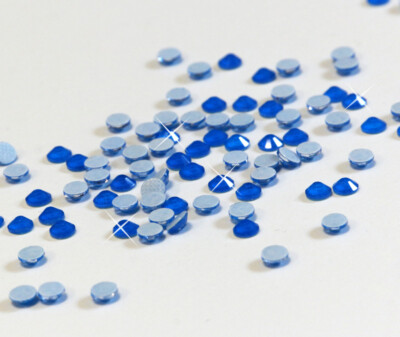 Hotfix DMC Basic NEON BLAU SS10 Stück wählbar zum aufbügeln Glitzer Strass