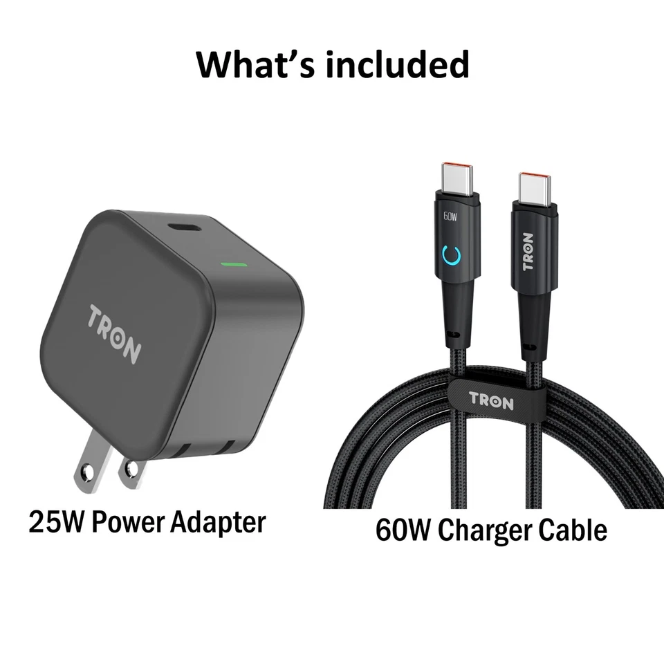 TRON 3-in-1 Fast Wireless Charger with 25W LED Power Adapter &Cable - Image 3 of 4