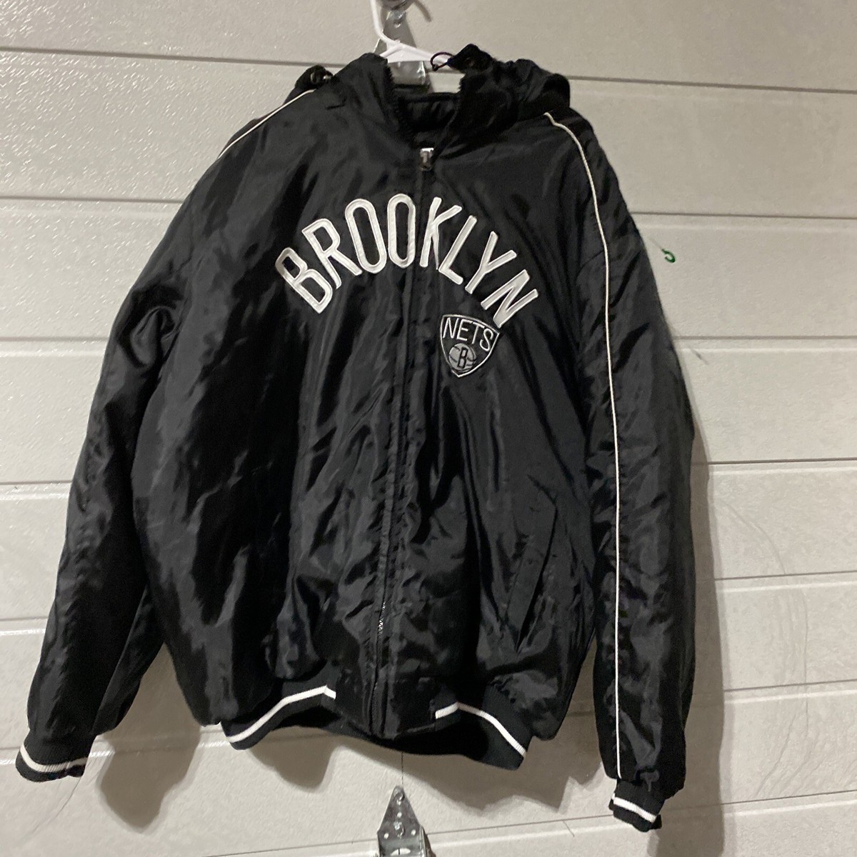 XXL‼️Brooklyn NETS NBA light jacket Unisex Brooklyn Nets bǝrō x Kid Super Light Blue Full-Zip
