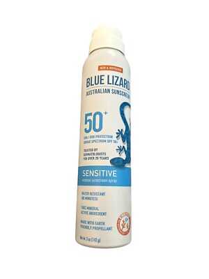 SM Blue Lizard Sensitive Spray Spf50+ Sunscreen 5oz