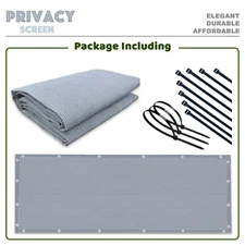 Balcony Fence Windscreen Privacy Screen Shade Cover Garden Pool Grey