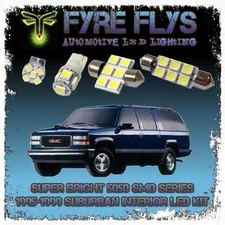 White LED interior lights package kit for 95-99 Suburban 16 pcs 5050 series SMD