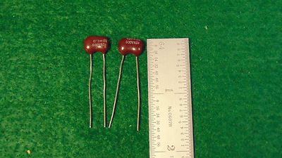 (2) Dipped Silver Mica ADI 620 pf 5% 500V NOS