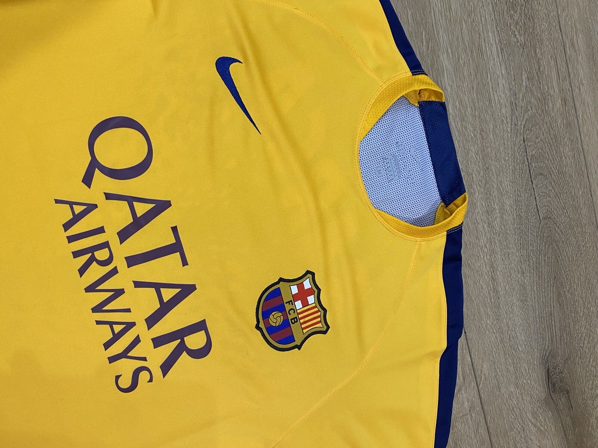 FC Barcelona Qatar Airways Soccer Jersey BEKO BARCA Yellow