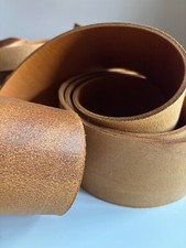 50 Zoll langer ölgegerbter 3 mm dicker Vollnarbenledersattel hellbraun verschiedene Breiten