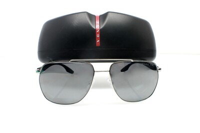 Prada Linea Rossa SPS55V 5AV-1X1 Sunglasses Men's Gunmetal/Brown Gradient Lenses