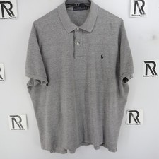 Mens Polo Ralph Lauren Classic Fit Polo Shirt Size 2XB 2XL BIG Golf Gray SS Mesh
