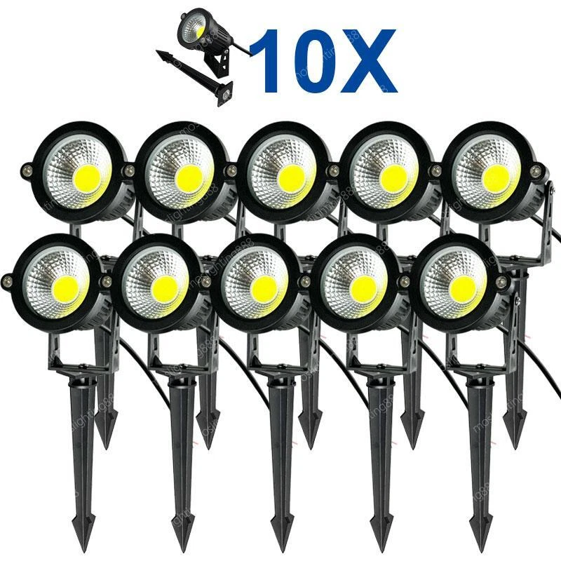 10X 12V 5W LED Foco de Paisaje Bajo Voltaje 3000K/6000K Luz de Camino Exterior Foto 2 de 4