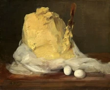Antoine Vollon, Mound of Butter, Still Life Art, Fine Art Print, Butter Art 