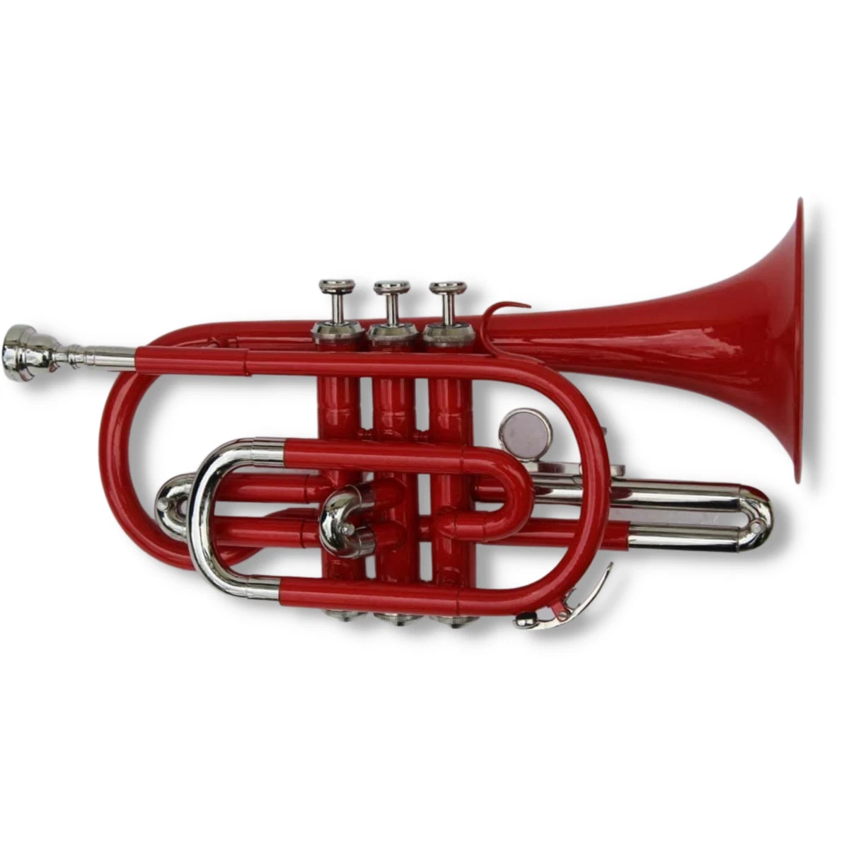 CORNET TRUMPET BB PITCH RED WITH M P H CASE SPRING GLOVES eBay