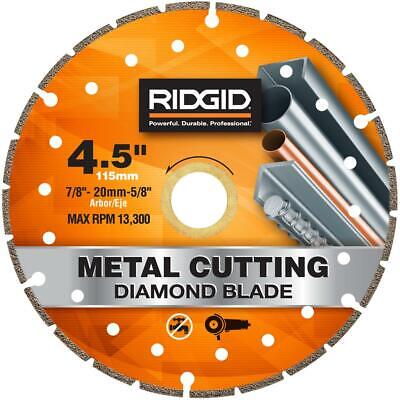RIDGID Diamond Blade Angle Grinder Replacement Conduit Pipe Metal 