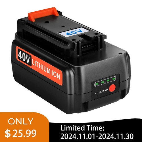 3.0Ah 40V Battery for Black & Decker 40 Volt batteries LBX2040 LBX36 LBXR36