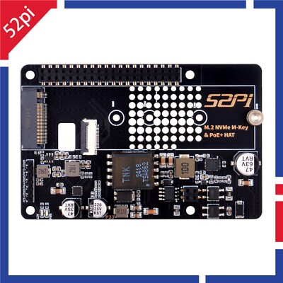 M.2 NVME M-key & PoE+ Hat & Active Cooler Kit For Raspberry Pi 5