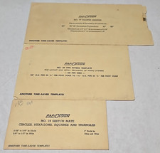 Lot Of 3 Rapidesign Templates With Sleeves - No. 77, 49, 19