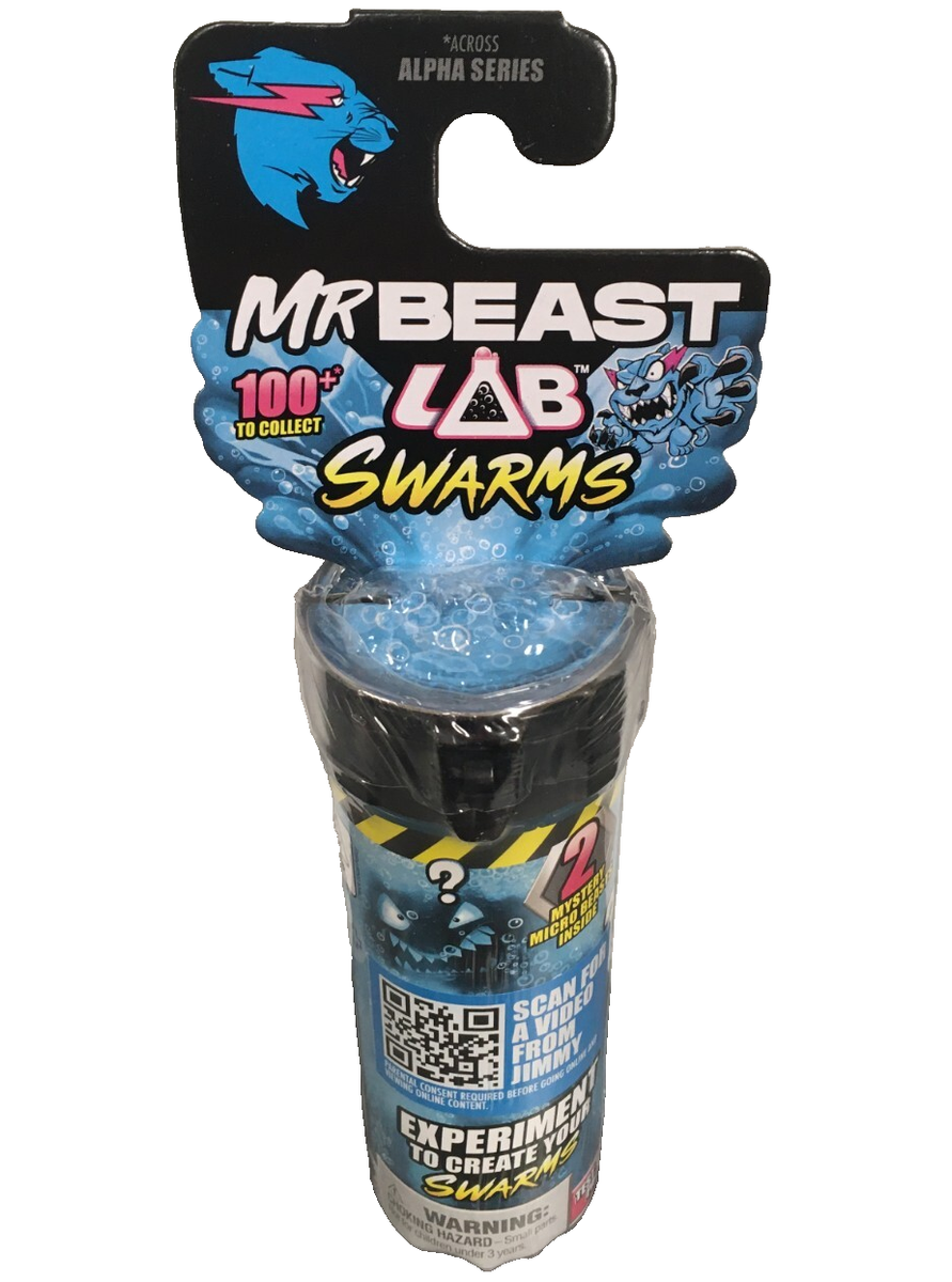 MrBeast Lab Mega Lab Swarms – Esperimento Con 12 Micro Bestie Da Collezione, Inclusa Pantera Testa Dura