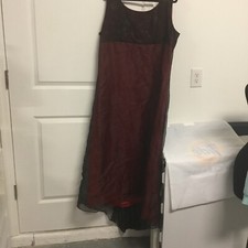 Evening Gown Dress Size 3X Large ? Custom Made No Brand Or Size Tags Black/Red