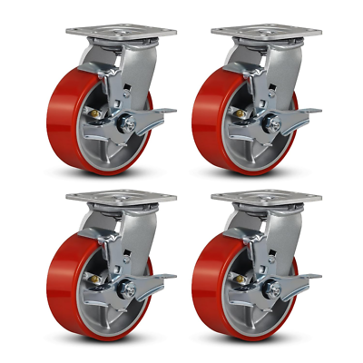 #ad 5quot;X2quot; Industrial Casters Heavy Duty CastersPolyurethane Casters WheelCapacity $164.99