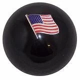 American Flag in Black Shift Knob  #EM-H14876-BLK (1/2"-13 female threads)