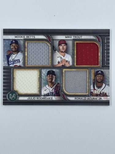 2023 Topps Museum Collection # FPQR-BTRA Betts, Trout, Rodriguez, Acuna Jr - Bild 1 von 2