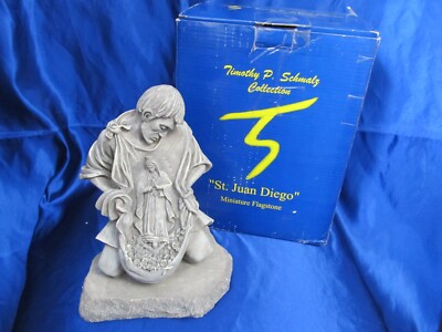 Flagstone Colored ''St. Juan Diego'' Miniature Sculpture by Timothy Schmalz