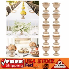 10x Metal Urn Planter Elegant Wedding Centerpieces Vase Gold for Party TOP