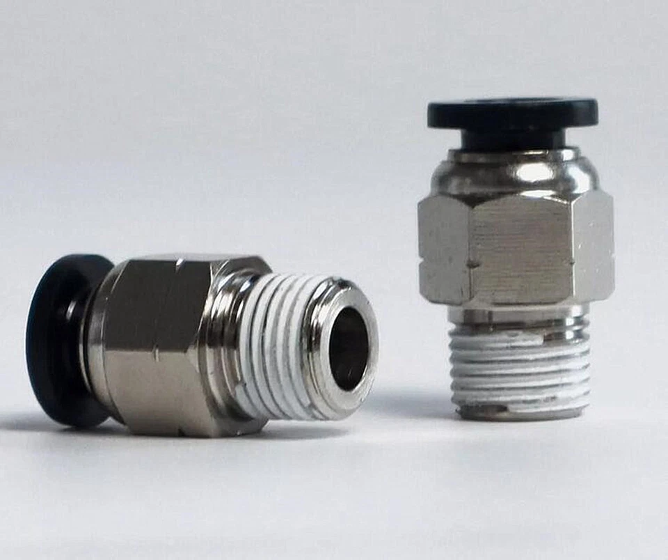 10Pc 1/4" OD Tube X 1/4" NPT Pneumatic Fitting, Push to Connect Air Fitting Part - Image 4 of 4