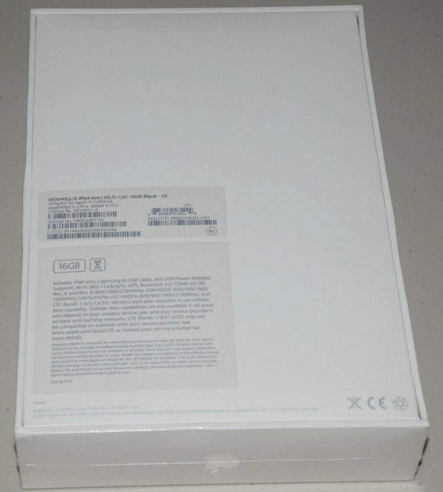 Apple iPad mini 1 1st Gen MD540LL/A 16GB Wi-Fi + Cellular Verizon 4G 7.9in Black - Image 2 of 4