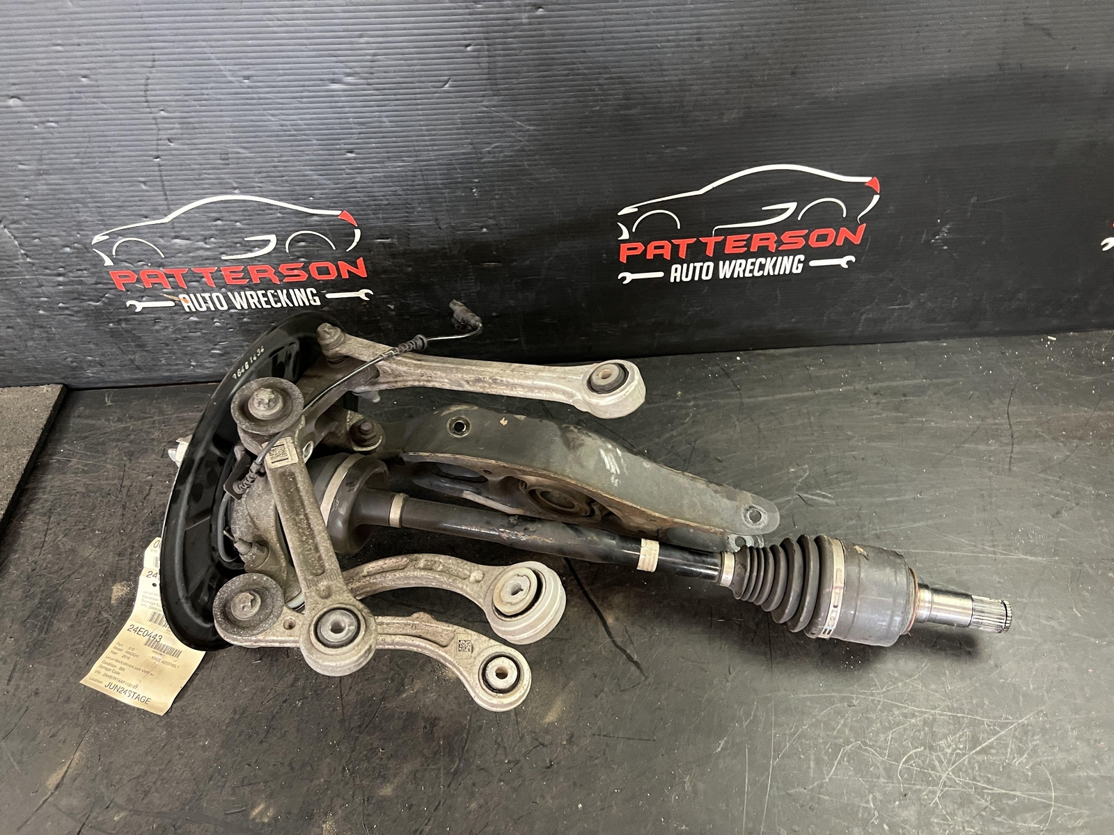 14-17 MASERATI GHIBLI REAR DRIVER LEFT KNEE AXLE SHAFT KNUCKLE CONTROL ARMS