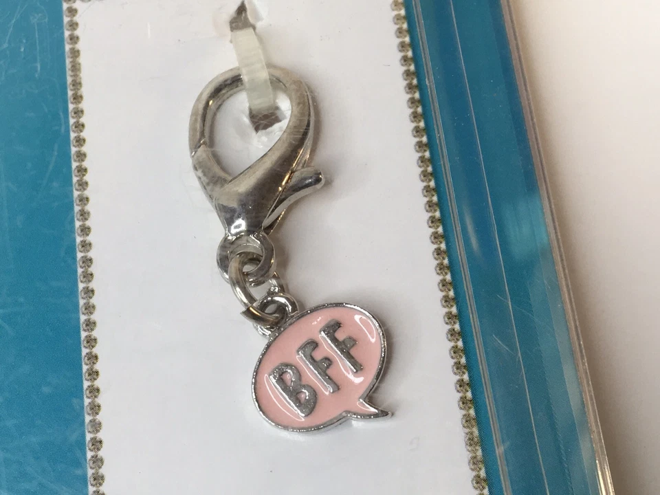 Lot Of 3 Diva Dog  Dog Collar Charms New Rhinestone Star BFF Pink Heart Enamel - Image 2 of 4