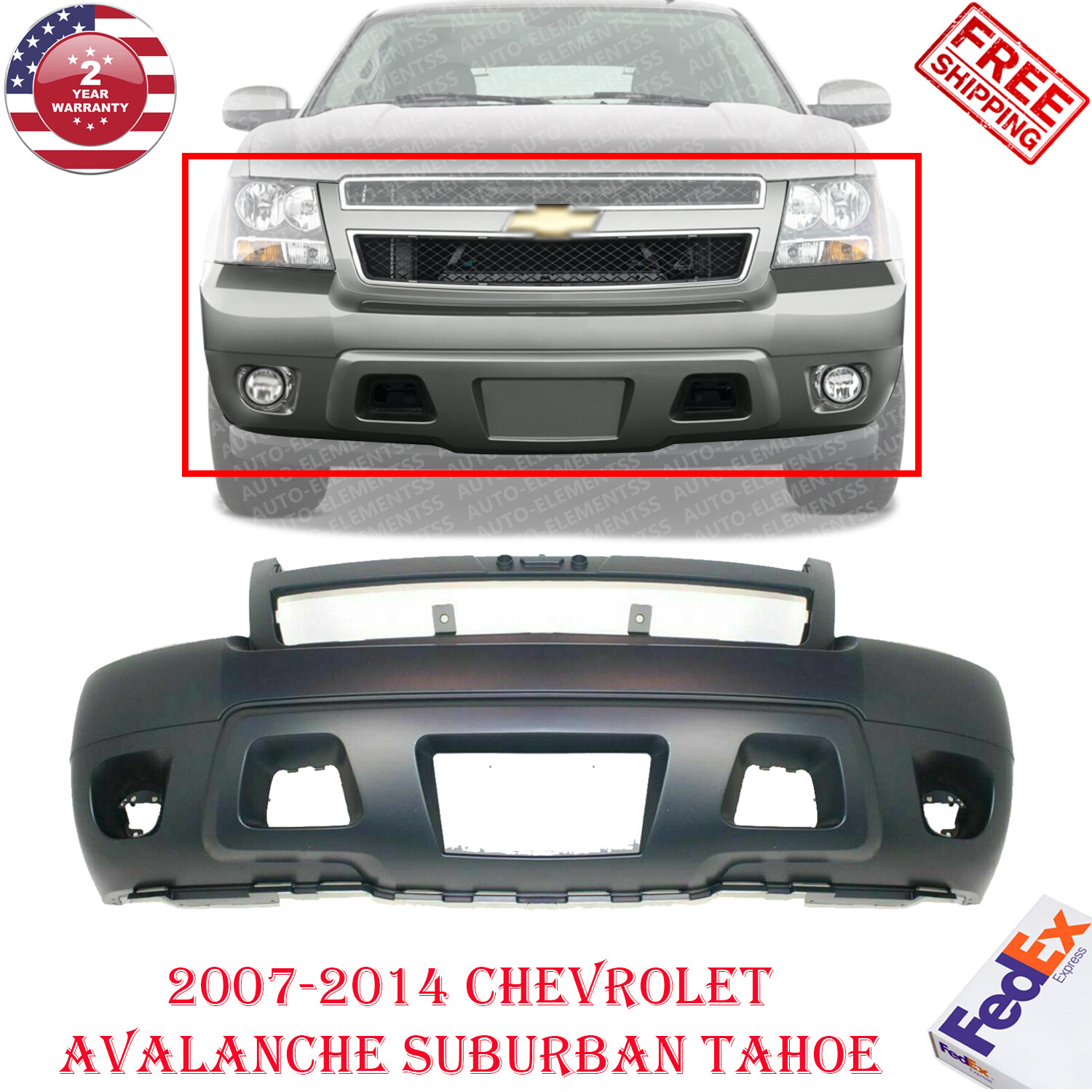 Chevrolet GM OEM 07-14 Suburban 1500-bumper Cover 25814570 for  