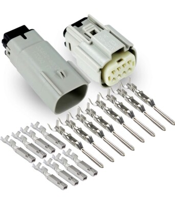 Molex 8 Pin Male/Female Auto waterproof Headlight connector Set.