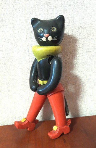 USSR Russian Soviet Character "PUSS in BOOTS" CELLULOID Toy 1970s - Picture 3 of 12