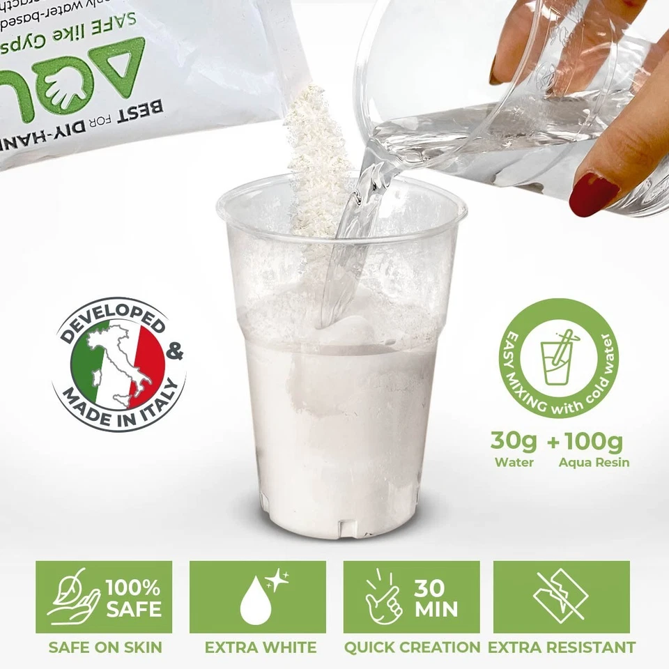 AQUA RESIN – Gesso Alfa, Bianco Satinato, Sicuro e Atossico - Immagine 3 di 4