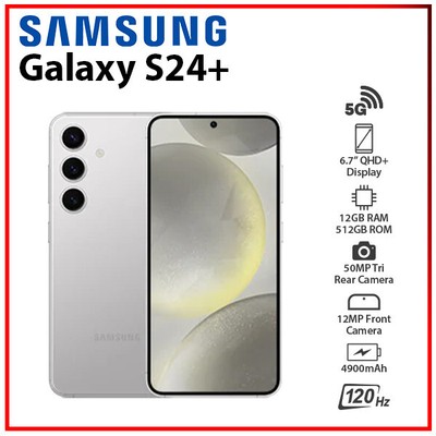 (New) Samsung Galaxy S24+ Plus 5G 12GB+512GB GREY Dual SIM Android Cell Phone