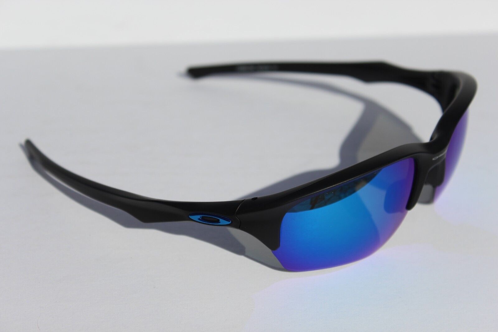 OAKLEY Flak Beta POLARIZED Sunglasses Matte Black/Sapphire Blue Iridium  OO9363