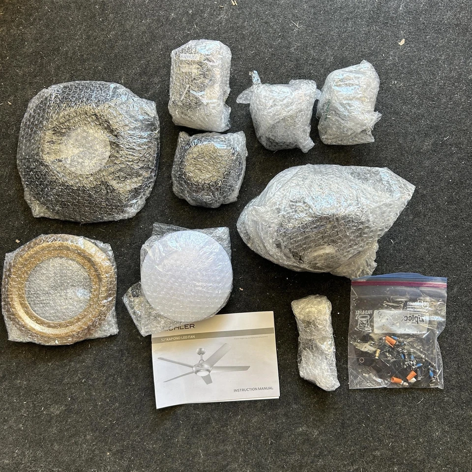 Kichler Lighting Kapono 52" LED Ceiling Fan with White Lens, Satin Black - Image 2 of 4