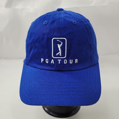 PGA Tour Men's Baseball Cap Hat Hook & Loop Blue