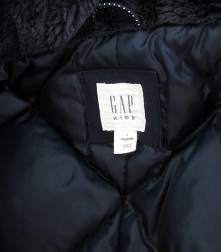 Gap Kids Girl Cold Control Ultra Max Down Parka Coat Navy Size L - Picture 4 of 5